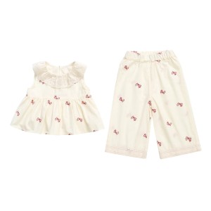 Letni Komplet Dla Dziewczynki Spodnie Gumka Koszulka Krótki Rękaw 