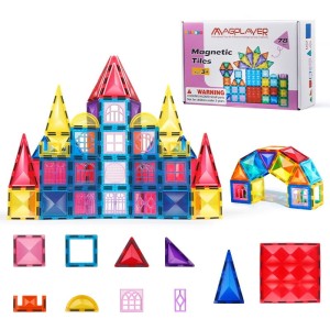 Edykacyjne Klocki Magnetyczne Montessori 79szt