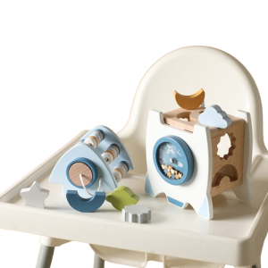 Drewniana rakieta edukacyjna sorter kształtów Montessori