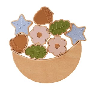 Drewniana Waga Równoważna Zabawka Edukacyjna Montessori Księżyc Zabawka