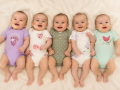 Body Dziecięce Krótki Rękaw Zestaw 5-pak Bawełna 100% Wielokolorowe Bodziaki Niemowlęce