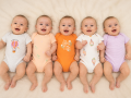 Body Dziecięce Krótki Rękaw Zestaw 5-pak Bawełna 100% Wielokolorowe Bodziaki Niemowlęce