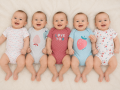 Body Dziecięce Krótki Rękaw Zestaw 5-pak Bawełna 100% Wielokolorowe Bodziaki Niemowlęce