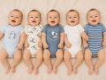 Body Dziecięce Krótki Rękaw Zestaw 5-pak Bawełna 100% Wielokolorowe Bodziaki Niemowlęce