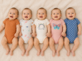 Body Dziecięce Krótki Rękaw Zestaw 5-pak Bawełna 100% Wielokolorowe Bodziaki Niemowlęce