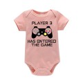 Body Dziecięce Krótki Rękaw Różowe Nadruk Player 3 Pad Bawełna