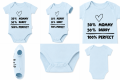 Body Niemowlęce Błękitne z Nadrukiem 50% Mommy 50% Daddy Krótki Rękaw
