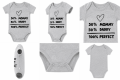 Body Niemowlęce Szare z Nadrukiem 50% Mommy 50% Daddy Krótki Rękaw