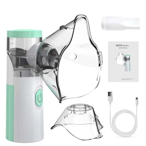 Inhalator siateczkowy nebulizator przenośny dla dzieci i dorosłych – Cichy ultradźwiękowy aparat Mesh USB na baterie do inhalacji dróg oddechowych