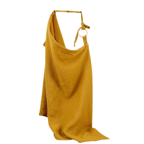 Muślinowy fartuch do karmienia dziecka 100x65 cm bawełna