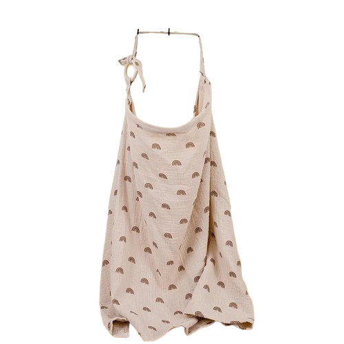 Muślinowy fartuch do karmienia dziecka 100x60 cm bawełna