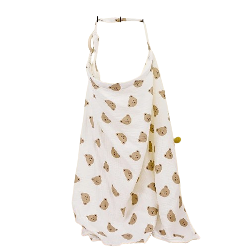 Muślinowy fartuch do karmienia dziecka 100x60 cm bawełna