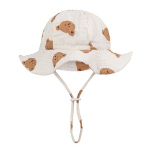 Letni Muślinowy Kapelusz Dziecięcy Wzory 3-12MC