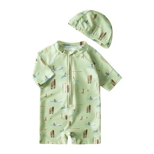 Strój Kąpielowy + Czepek Dla Dzieci Kostium Nadruk